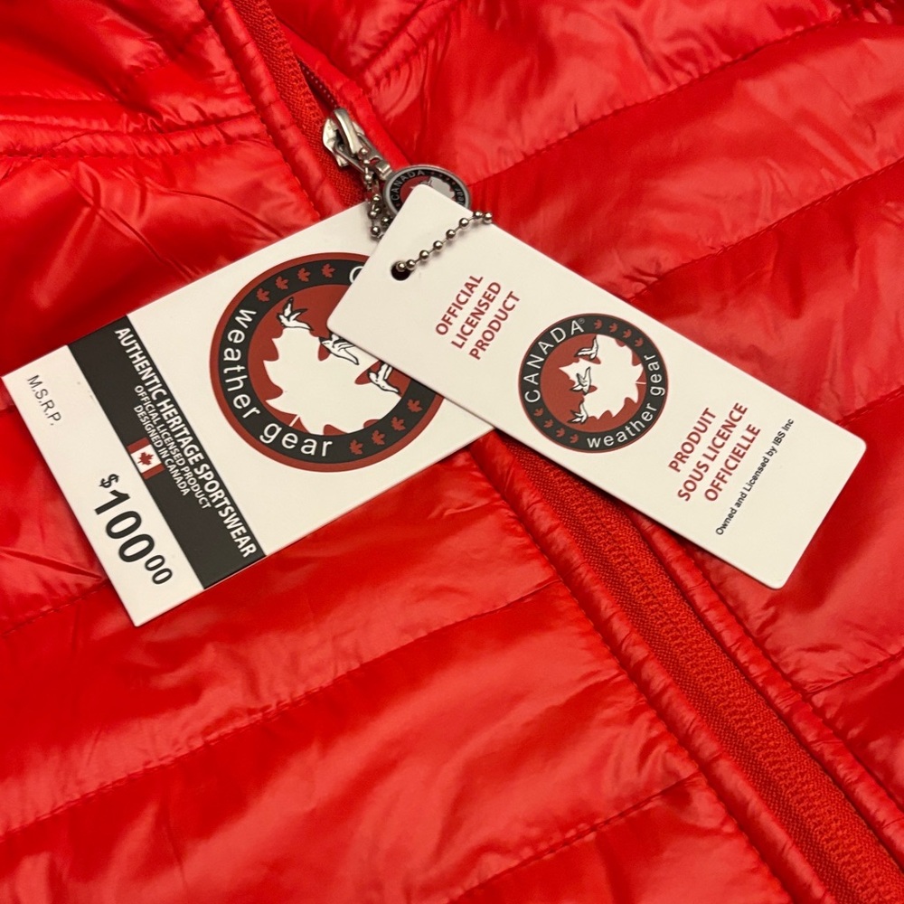 Canada Goose Bold Red Quilted Jacket - Picture 3 of 9